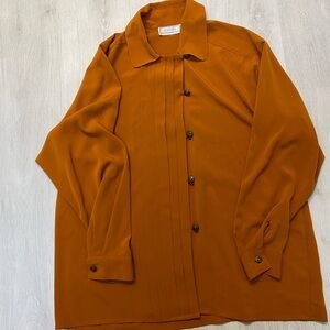 Elegant Vintage Rust Blouse